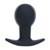 Single Bulb Vibrating Silicone Anal Plug - Black